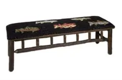 chandler4corners ウール×ヒッコリー ベンチ ソファ 魚柄