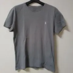 POLO グレー Tシャツ ロゴ刺繍　S