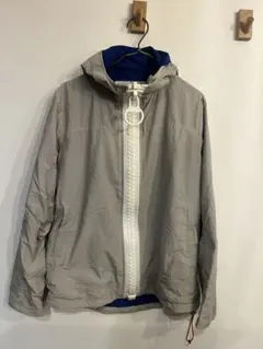 miraco ビッグジップ　ナイロンジャケット グレー/ブルー