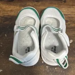 【IFME】上履き 16.0 ホワイト/グリーン