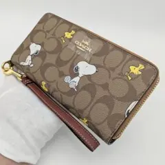 COACH 長財布 シグネチャー スヌーピー ピーナッツ コラボ ブランド