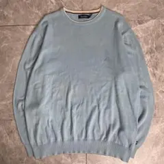 NAUTICA クルーネック ニット セーター ライトブルーのサムネイル