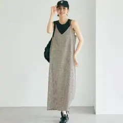 coca　チェック　キャミワンピース