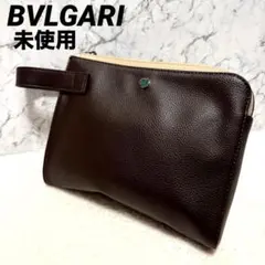 未使用 ブルガリ ポーチ エミレーツ航空 ファーストクラス ブラウン
