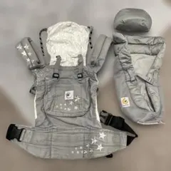 Ergobaby 抱っこ紐 スター柄 グレー　新生児用インサート付きのサムネイル
