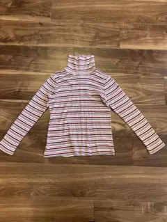 BeBe ボーダー柄ハイネック130cm