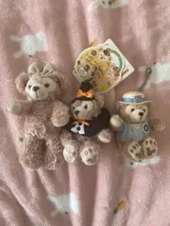 ダッフィー&シェリーメイ ぬいぐるみバッチ&マスコット 3体セット