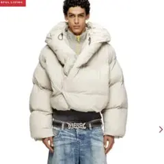 未使用級 現行 DIESEL ディーゼル ランウェイモデル パデッドジャケット