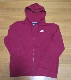 NIKE ジップアップパーカー ワインレッド M