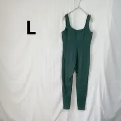 レア✨美品✨一点物✨ダークグリーン オーバーオール 【 L】