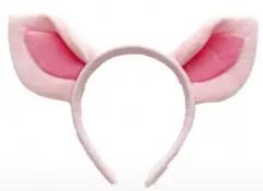 ウサギの耳型ピンクカチューシャ