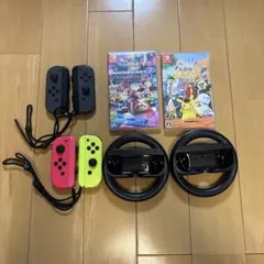 マリオカート8、名探偵ピカチュウ、ジョイコン4個等