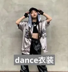 ベースボールシャツ シルバー 150 kids ダンス kpop hiphop
