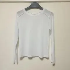 【新品】Laumeomi.. シアートップス 長袖 ホワイト