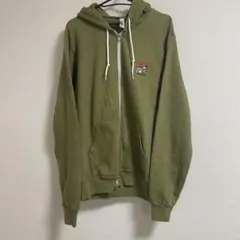 オリーブグリーン フルジップパーカー