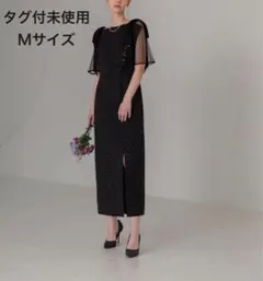 LEJA】2WAY花柄リボンドットストーンIラインドレスワンピース 2点
