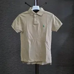 【国内正規品・超美品】ラルフローレン ポロシャツ ベージュ×緑ポニー XS