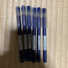 無印良品　六角ボールペン　6本　ブルーブラック