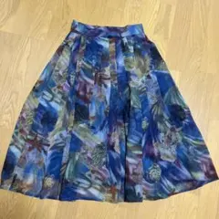期間限定！お値下げ！　レナウン　CYRIL シースルースカート　9号のサムネイル