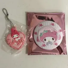 イオン限定 マイメロディ シークレット刺しゅう缶バッジ おなまえホルダー ガチャ