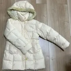 ミキハウス 140cm クリーム色 ダウンコート