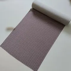 No.146　正絹　小紋　ちりめん　紫色幾何模様