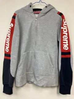 シュプリーム ジップパーカー サイドロゴ　サイズ　ラージ