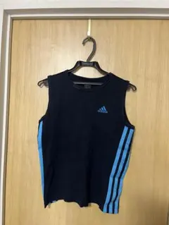 adidas レディース ノースリーブ カットソー ネイビーのサムネイル