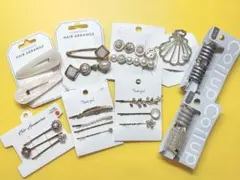 【新品・未使用】ヘアアクセサリー 9点セット(バラ売り不可)のサムネイル