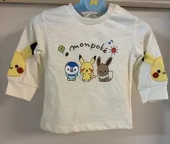 【新品タグ付】 モンポケ ポケモン ピカチュウ 長袖Tシャツ ロンT 80 薄手