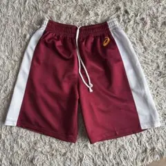 asics　アシックス　ショートパンツ　赤　バスケットボール　Mサイズ