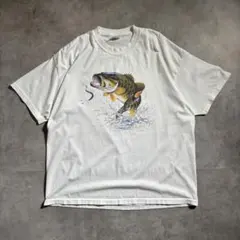 90s ブラックバス tシャツ 釣り フィッシング プリントt シングル 