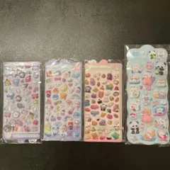 かわいいキャラクターシールセット 4シート