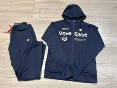 デサント MOVE SPORT セットアップ サイズO 裏起毛 レディース
