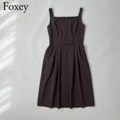 美品　FOXEY NEWYORK フォクシー　ドレス　膝丈ワンピース　リボン