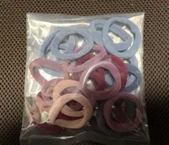 ヘアゴム 23本セット 太め ソフト シンプル　ネイビー　レッド　パープル