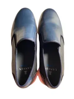 LANVIN en Bleu ネイビー スリッポン　メンズ　26㎝ 高級感