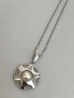 パール装飾 シルバーネックレス I.2555 - メルカリ