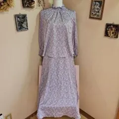 スナイデル　藤色の花が散りばめられた とても素敵なセットアップ