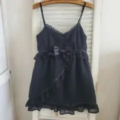 sale【TRALALA】上品シフォンのレース&リボンキャミソールのサムネイル