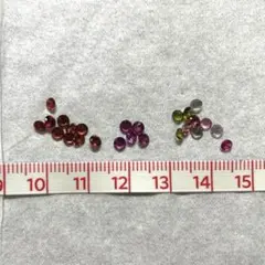 赤色天然石セット♡ラウンドファセットルース3mmB