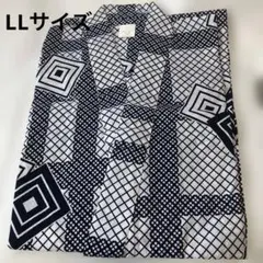 新品　LLサイズ美品 浴衣 男性 白 幾何学模様 夏祭り 花火大会　ねまき