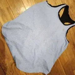 ストレッチタンクトップ／ 水色,グレー レディース ヨガウェア