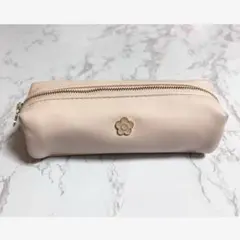 【MARY QUANT】スムースデイジーエポ スクエアペンケース ベージュ