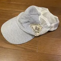 グレー メッシュ フラットバイザーキャップ