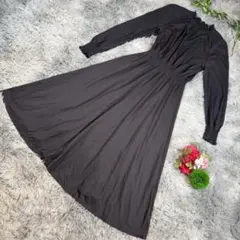 ✨MICHEL KLEIN✨38(M) エレガント ブラック ロングワンピース