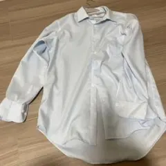 洋服の青山ノンアイロンコットン 水色 Lサイズ シャツ