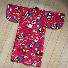 子供　女の子　90 浴衣　ディズニー　ミニー　ミッキー　甚平