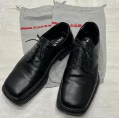 【袋付き】PRADA プラダ　スクエアトゥ　レザーシューズ
