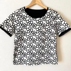 未使用品/セラビ♡花柄刺繍半袖Tシャツ日本製　サイズ9号　M